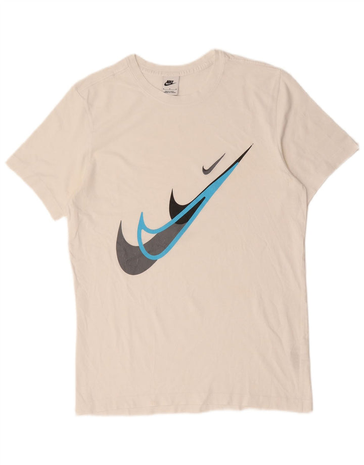 Nike T-shirt graphique pour homme en coton blanc moyen