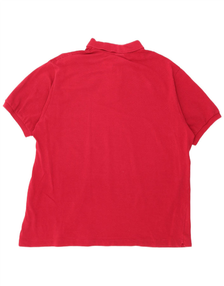 LACOSTE Polo Homme Taille 8 3XL Rouge Coton