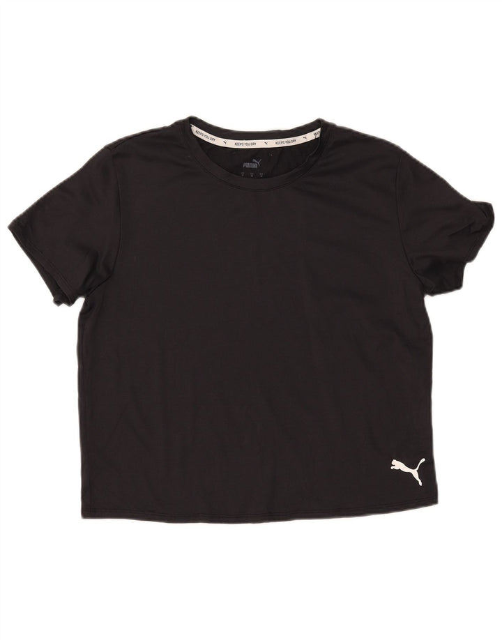 PUMA T-shirt court pour femme UK 14 Noir moyen