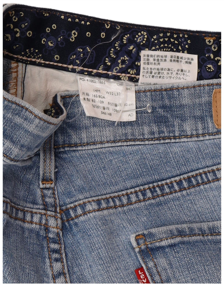 Levi's Jean droit 525 femme US 14 XL W32 L32 Bleu