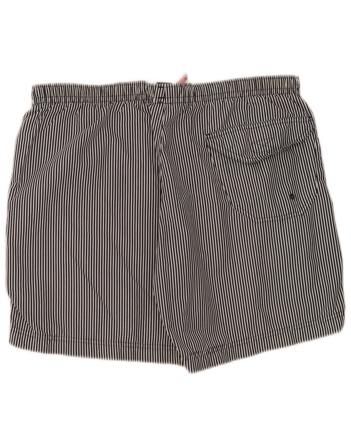 Jeckerson Short de bain pour homme en polyester à fines rayures bleu marine