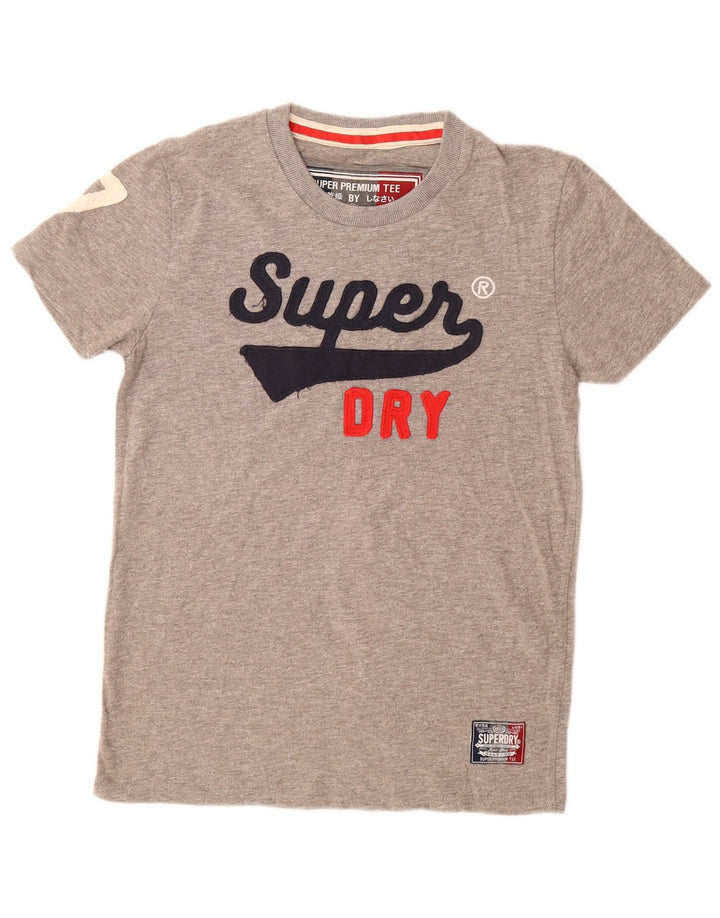 SUPERDRY T-Shirt Graphique Homme Gris Moyen Coton
