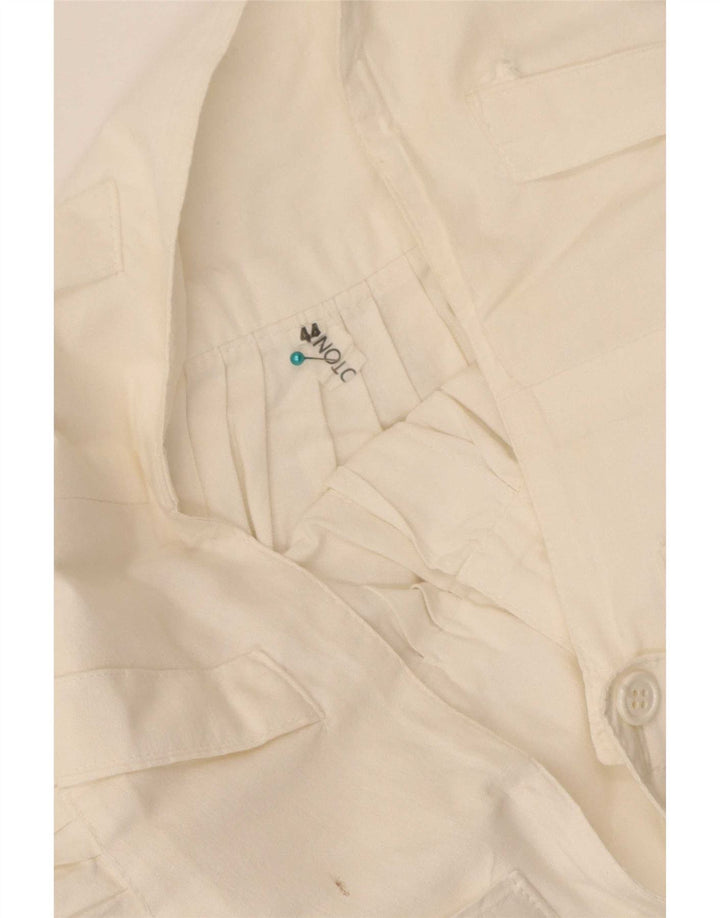 jupe plissée femme vintage IT 44 Medium W28 Coton Blanc