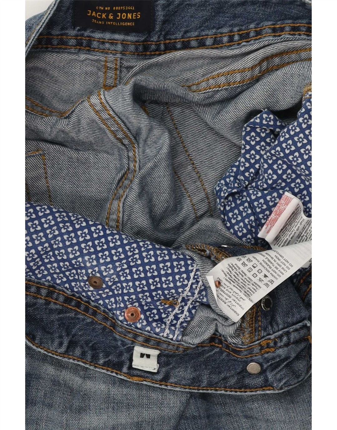 Jack & Jones Short en Jean Regular Fit Homme Medium W32 Bleu Coton