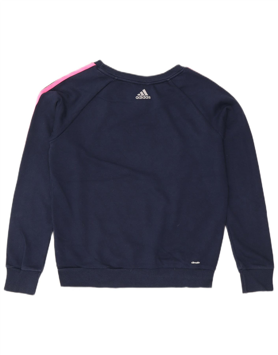 Adidas Climalite Graphic Sweatshirt Jumper UK 12/14 Bleu Marine Moyen