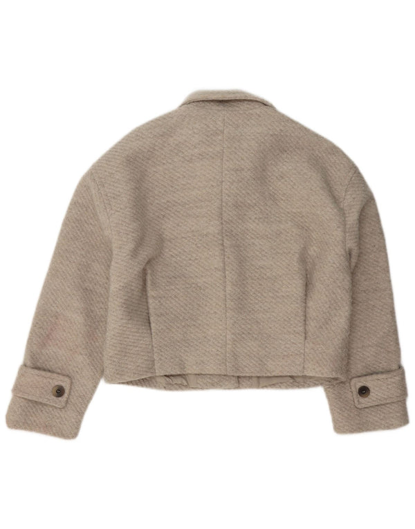 ZARA Veste Bomber Femme UK 14 Beige Moyen
