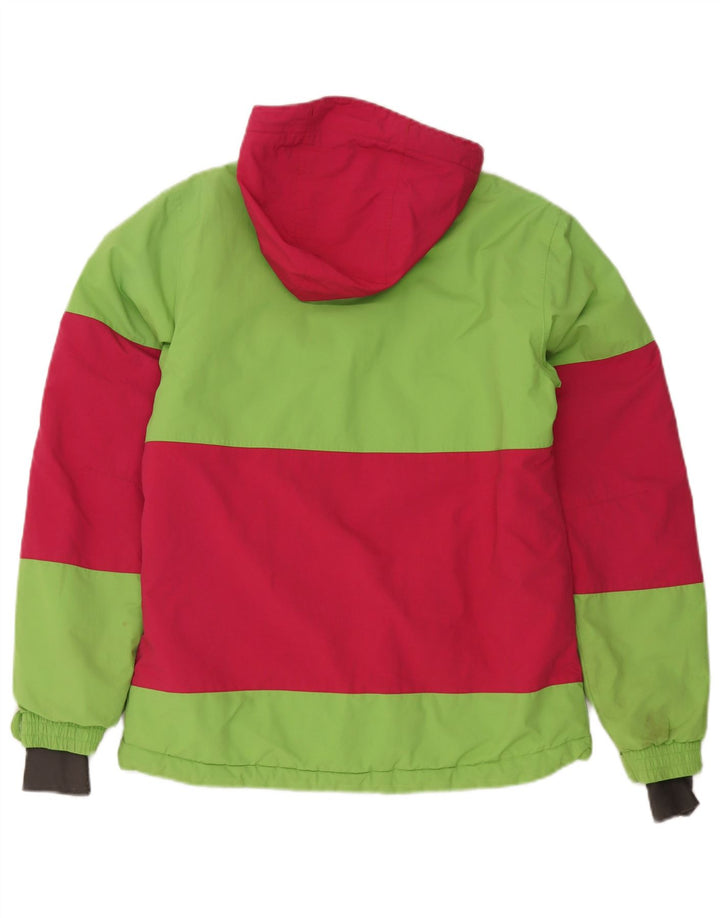 Chiemsee Veste de ski à capuche pour femme UK 10 Small Vert Colorblock Polyamide