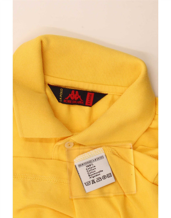 Kappa Polo Homme XL Jaune Coton