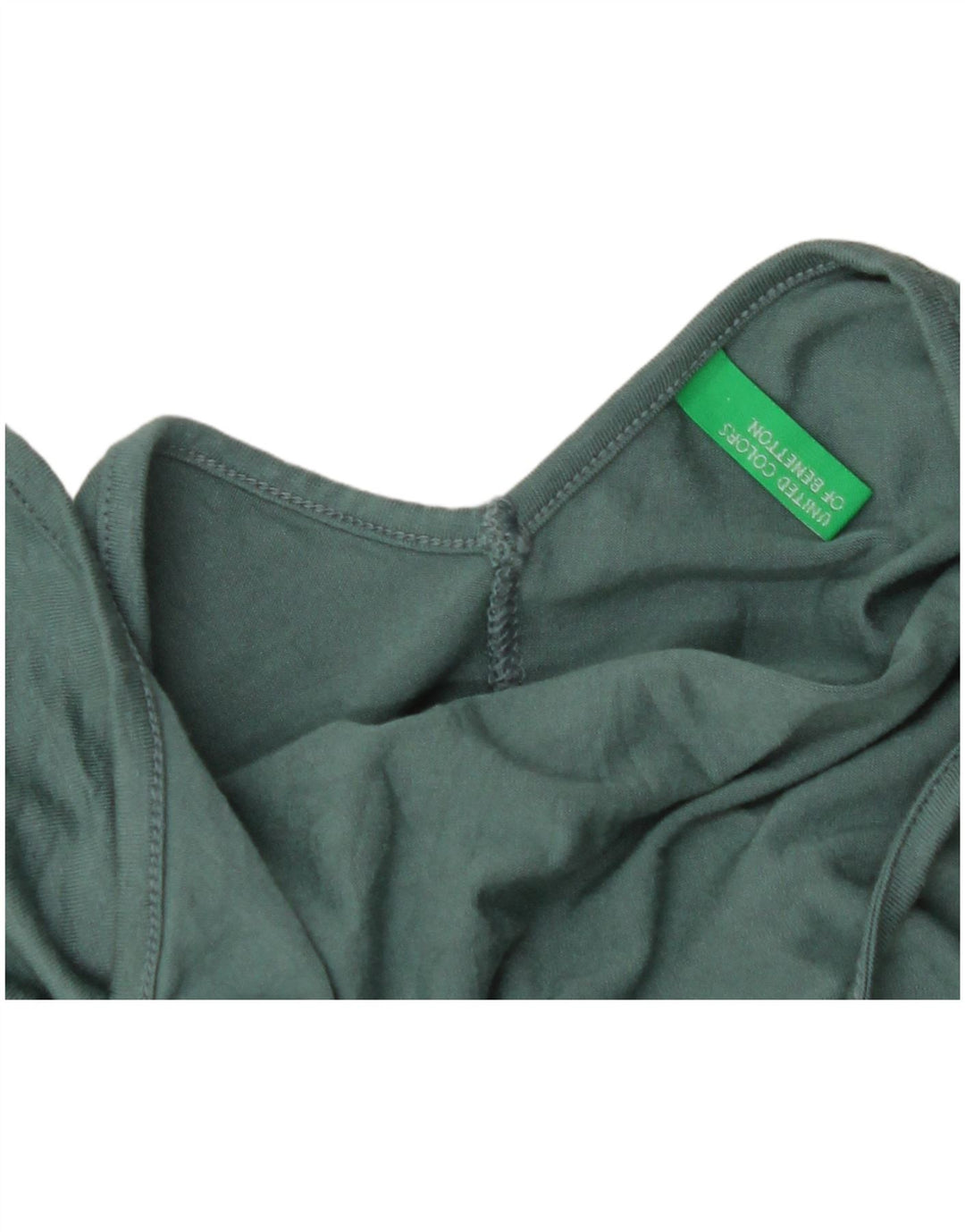 BENETTON Haut dos nu pour femme UK 8 Small Vert