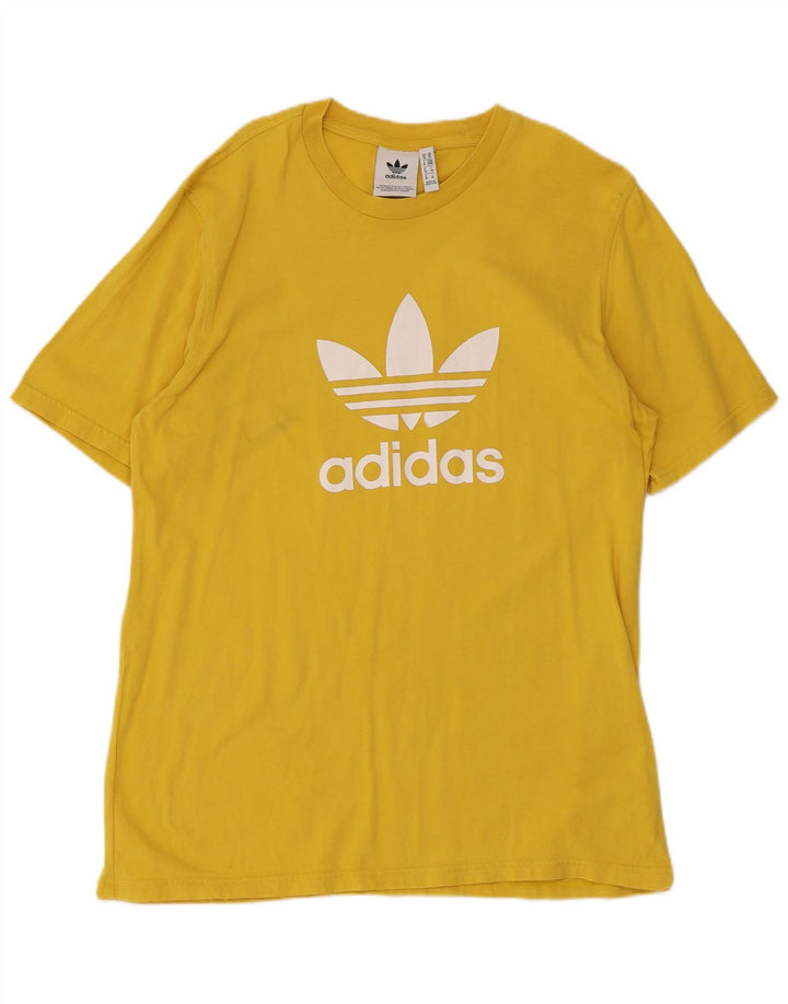 Adidas T-Shirt Graphique Homme Jaune Moyen Coton