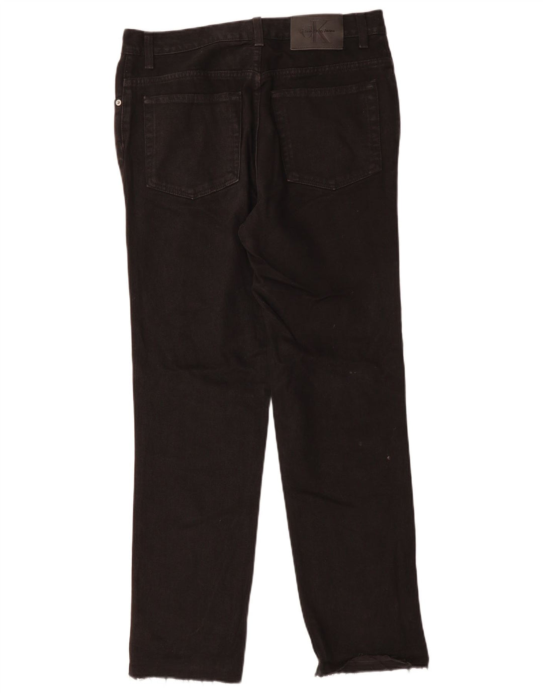 CALVIN KLEIN Jean droit homme W32 L30 noir coton