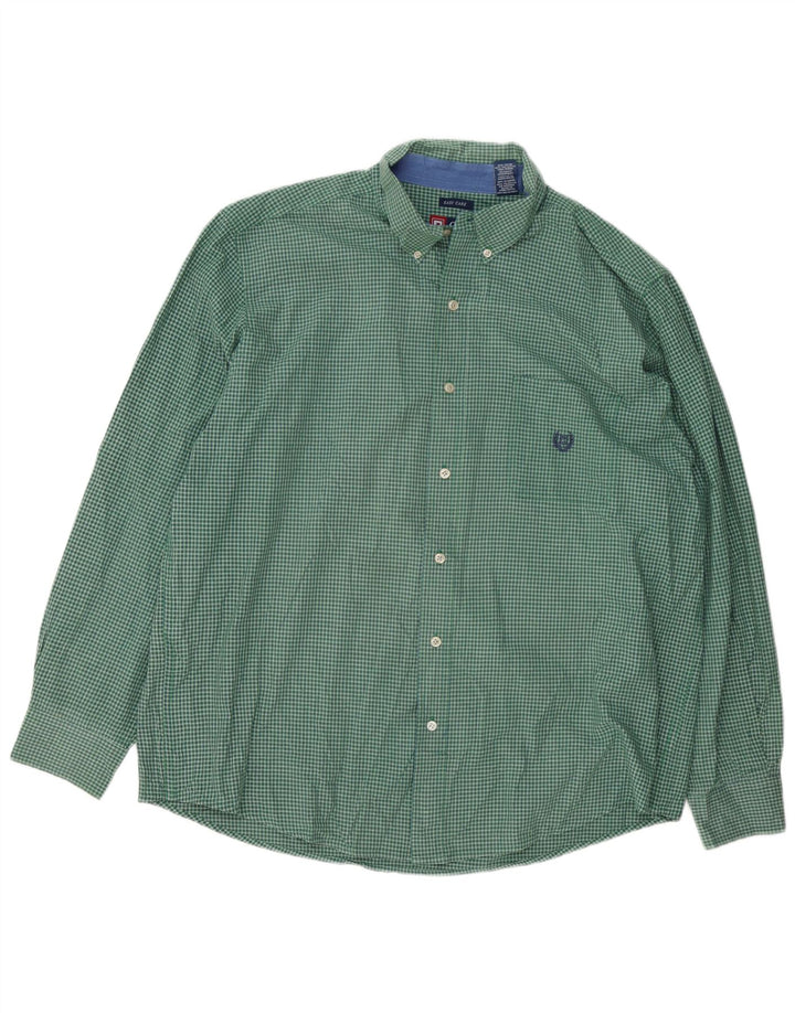 Chaps Chemise Homme Easy Care XL Vert à Carreaux Coton