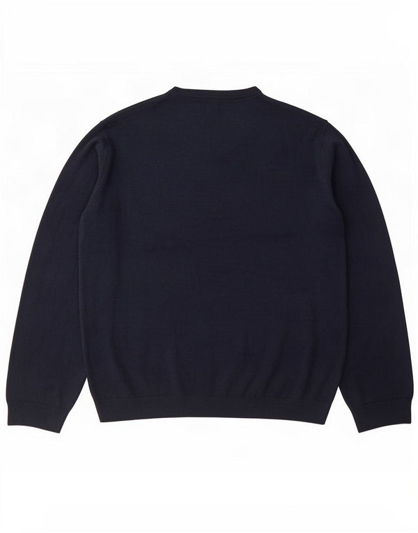 Marks & Spencer Pull coupe classique à col en V pour homme 2XL Bleu marine