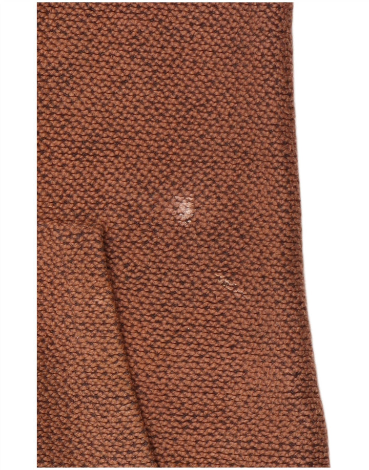 WEIRD FISH Pull à capuche zippé pour homme en coton marron