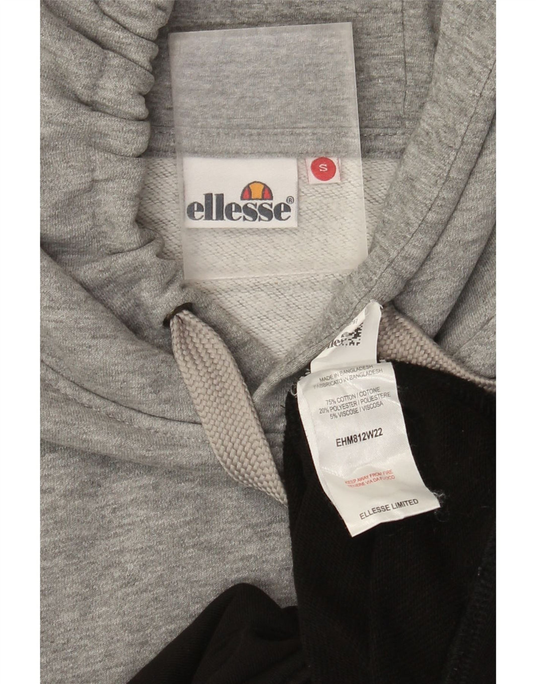 Ellesse Pull à capuche pour homme en coton color block Small Gris