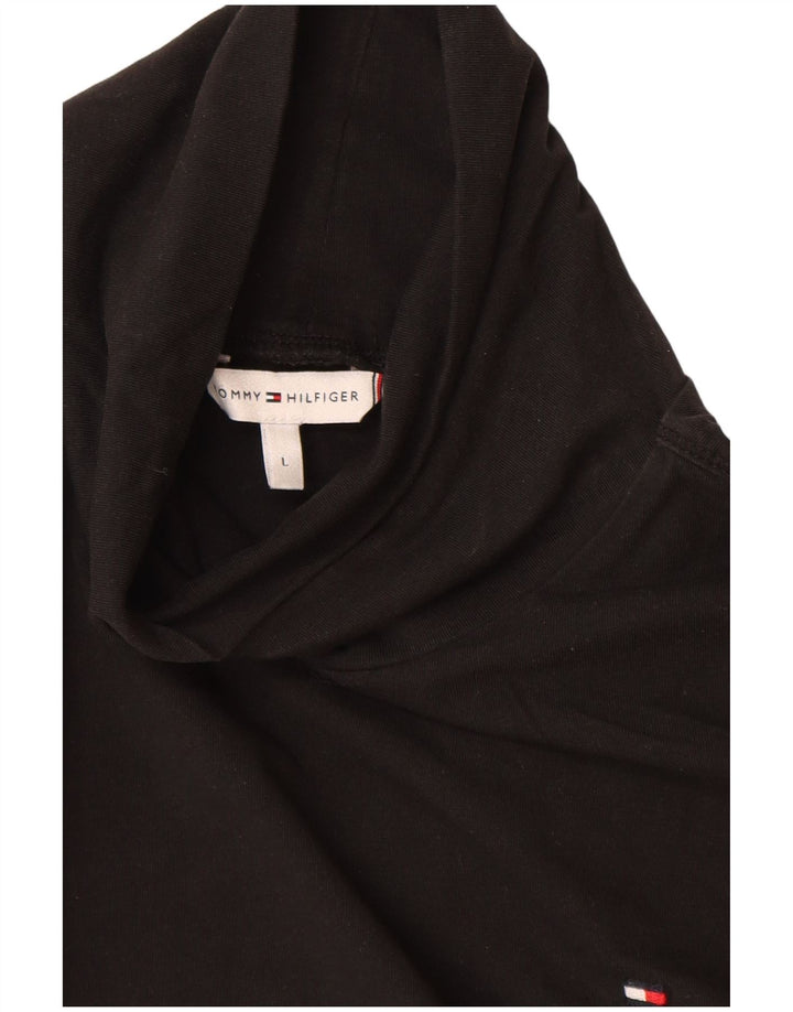 TOMMY HILFIGER Haut à manches longues pour femme UK 14 Large Noir