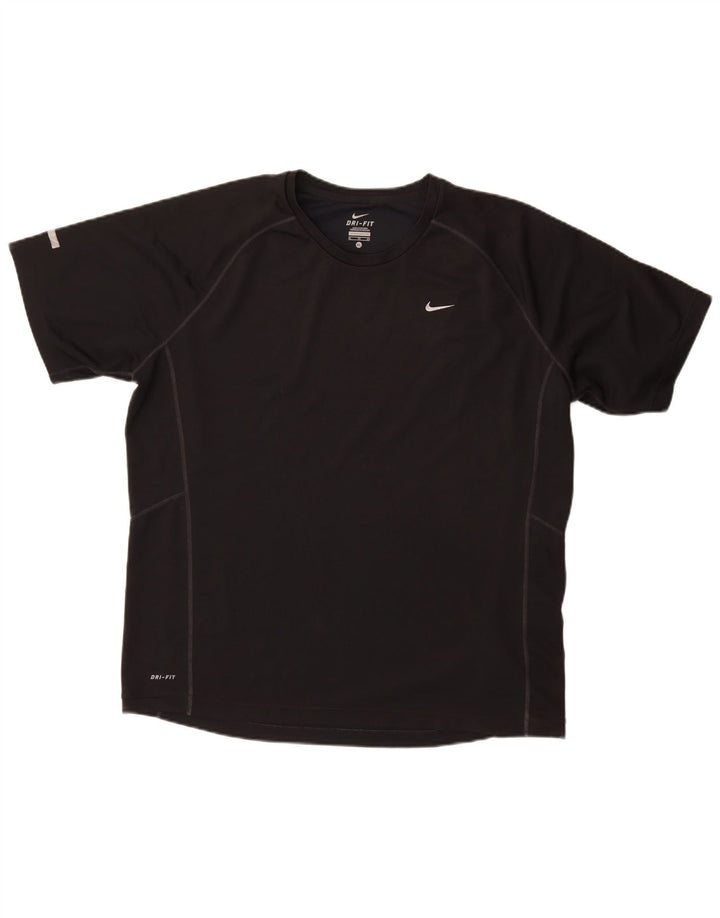 Nike Hommes Dri Fit T-Shirt Haut XL Noir Polyester