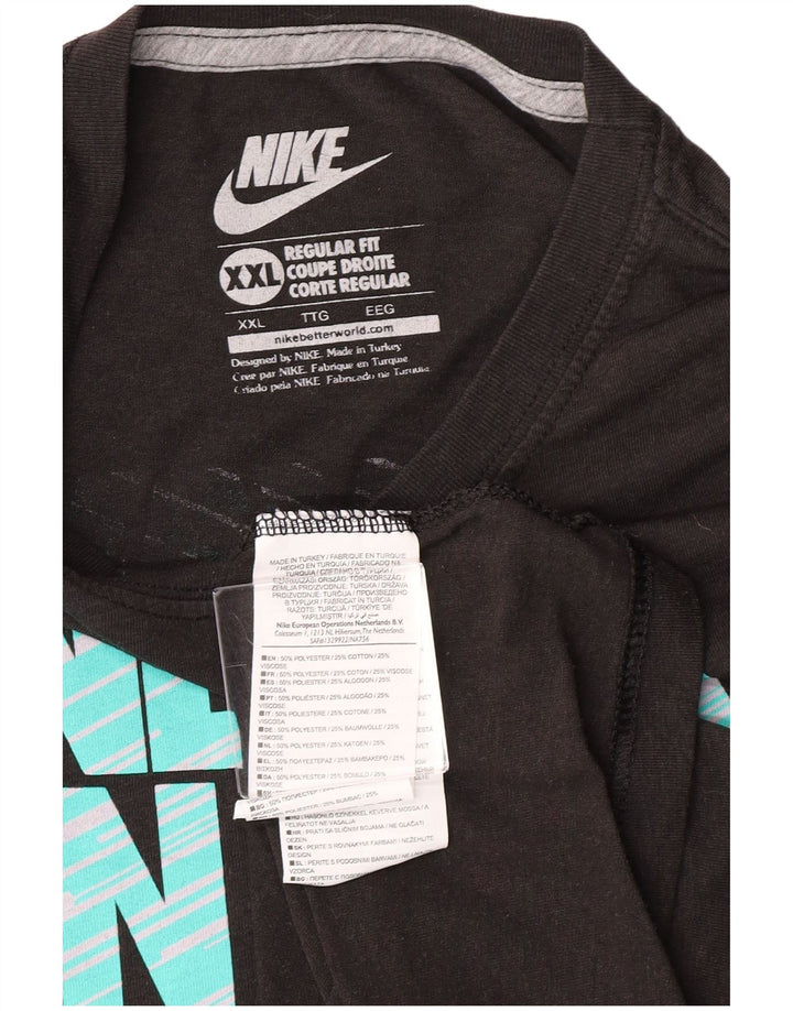 Nike T-shirt graphique coupe régulière pour homme 2XL Noir Polyester