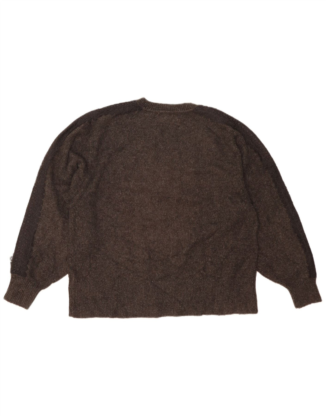 Zara Pull surdimensionné à col en V pour femme UK 10 Petit Gris