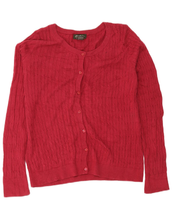 Eddie Bauer Cardigan pour femme UK 16 Grand coton bordeaux