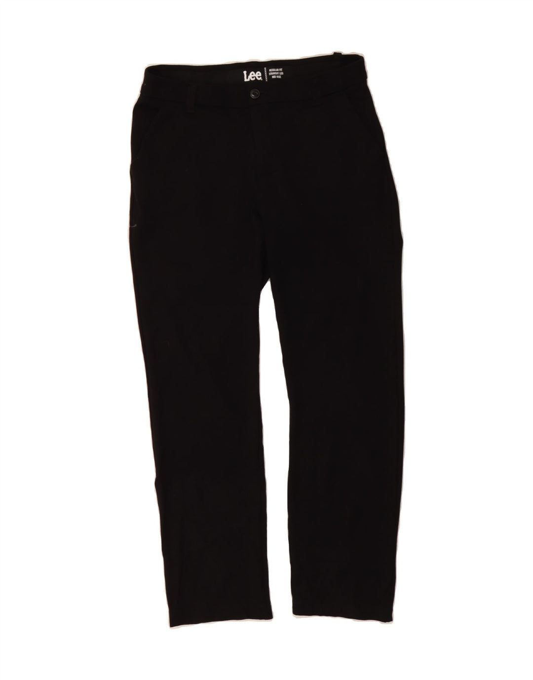 LEE Womens Regular Mid Rise Straight Casual Trousers W32 L30 Black Vintage Lee and Second-Hand Lee from Messina Hembry 