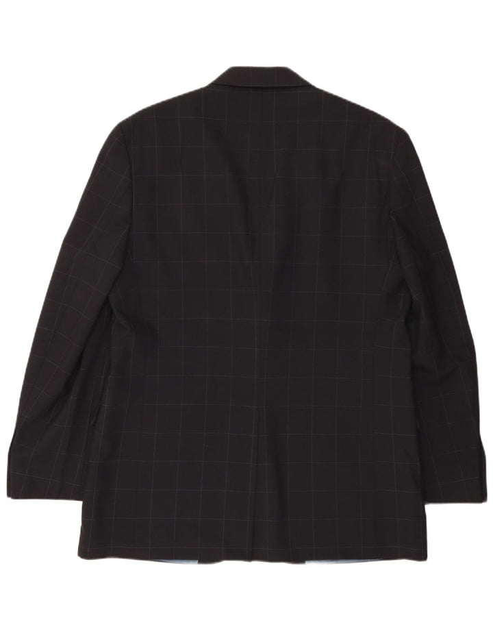 Marks & Spencer Veste blazer à 3 boutons pour homme UK 42 Grand carreaux bleu marine