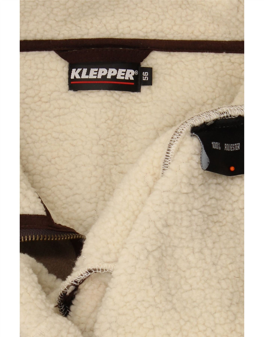 KLEPPER Veste Polaire Sherpa Homme IT 56 3XL Kaki Polyester
