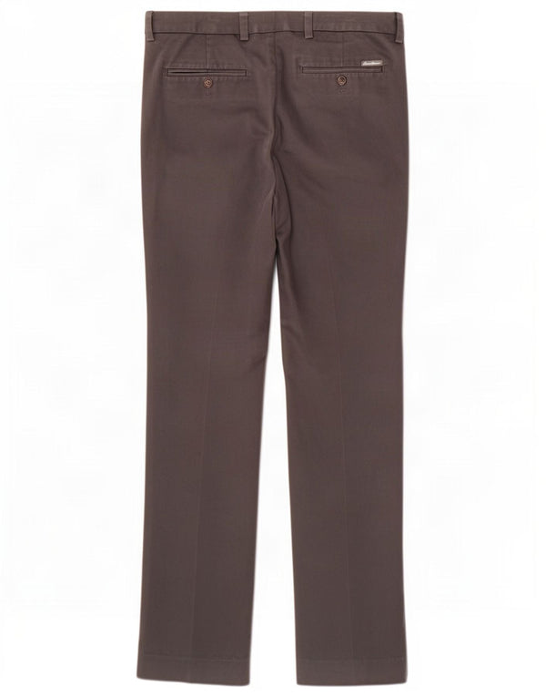 Eddie Bauer Pantalon Chino Droit Homme W33 L36 Gris Coton