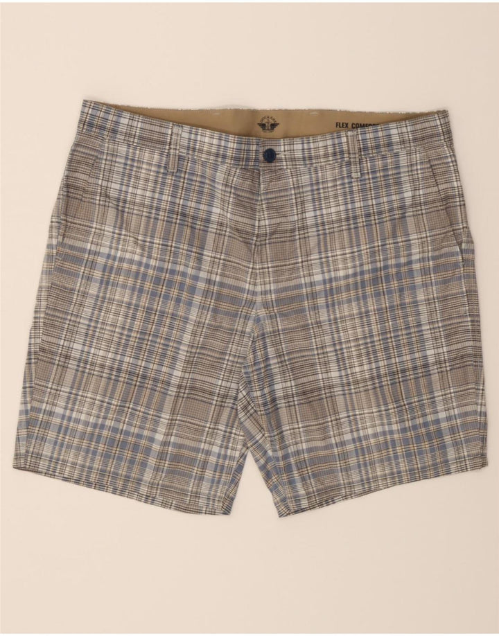 DOCKERS Womens Flex Chino Shorts EU 38 Medium W28  Grey Check Cotton Vintage Dockers and Second-Hand Dockers from Messina Hembry 