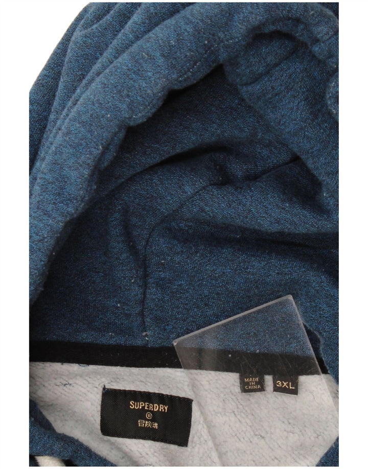 Superdry Pull à capuche graphique pour homme 3XL Bleu Coton