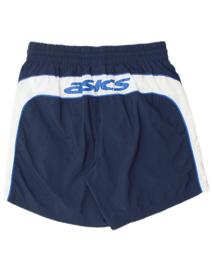 Asics Short de Sport Graphique Homme Bleu Marine Colorblock Polyamide
