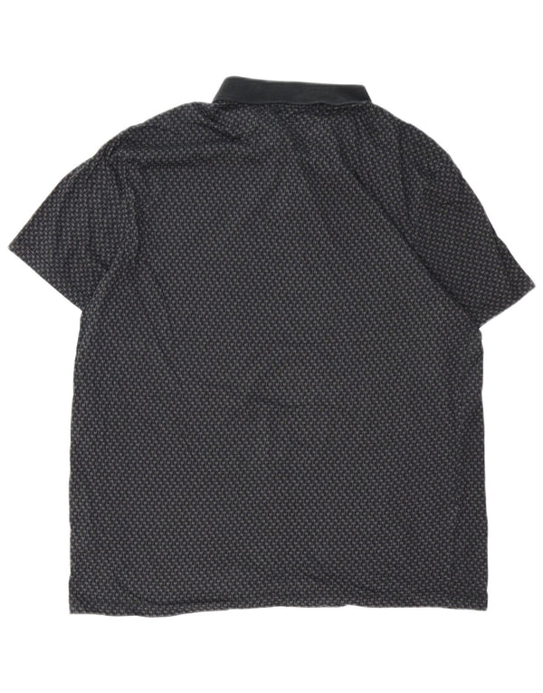 CALVIN KLEIN Polo Graphique Homme XL Noir Coton