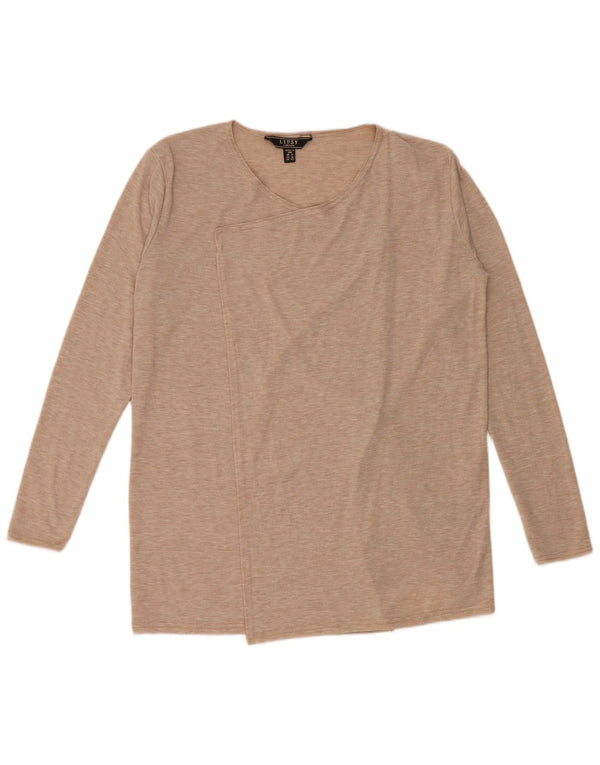Lipsy Femme Cardigan Top UK 14 Large Beige Viscose