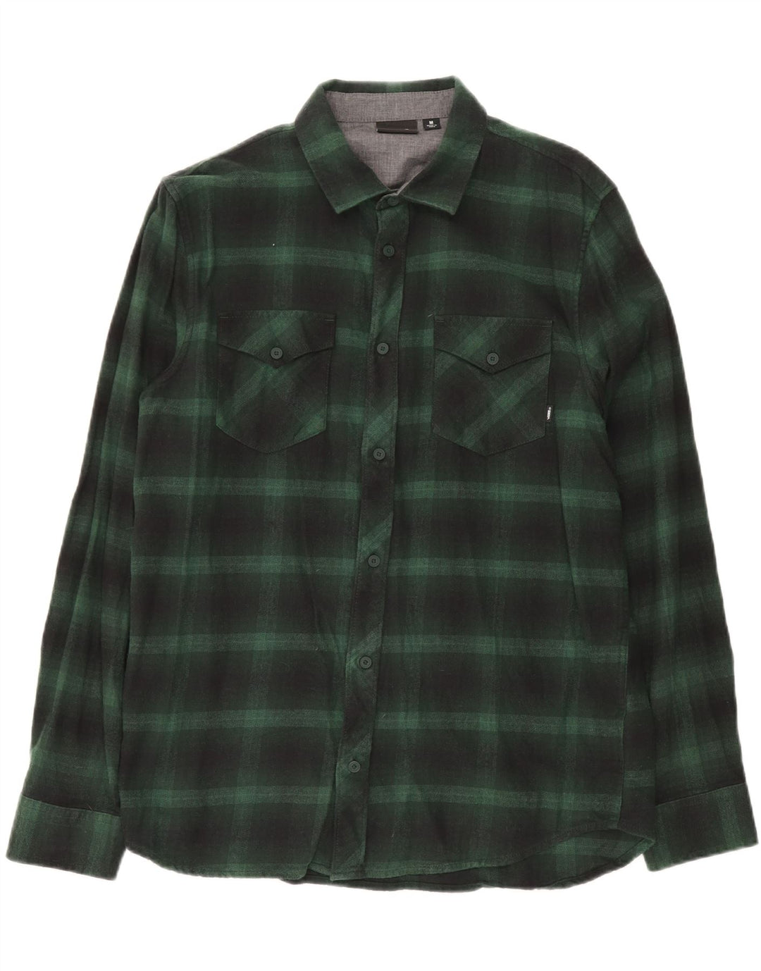 VANS Chemise en flanelle pour homme en coton à carreaux vert moyen