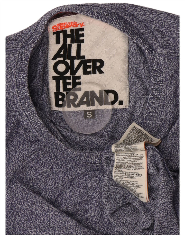 Superdry T-Shirt Graphique Homme Petit Bleu Coton