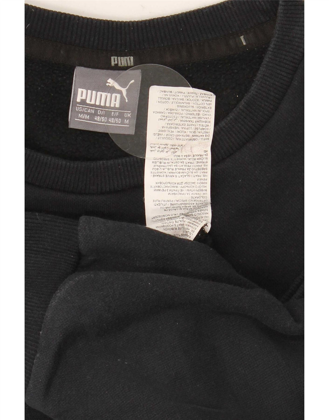 Puma Sweat-Shirt Graphique Homme Noir Moyen Coton