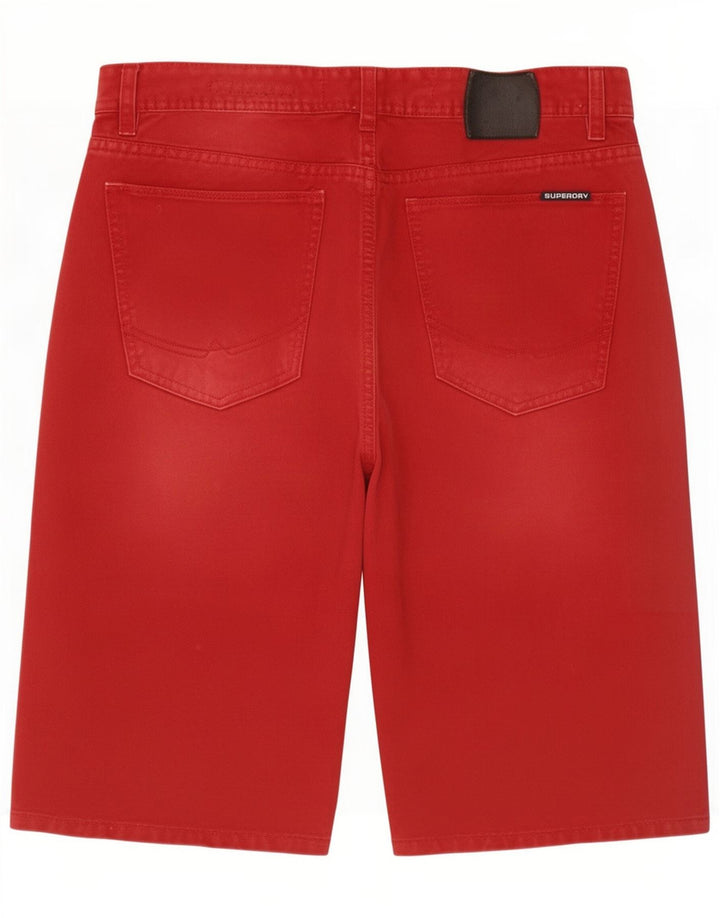 Superdry Short en Jean Petit W29 Rouge Coton Homme
