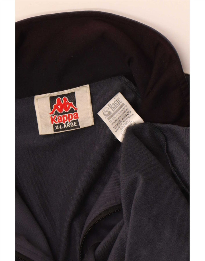 Kappa Veste de Survêtement Graphique Homme XL Gris Colorblock Polyester