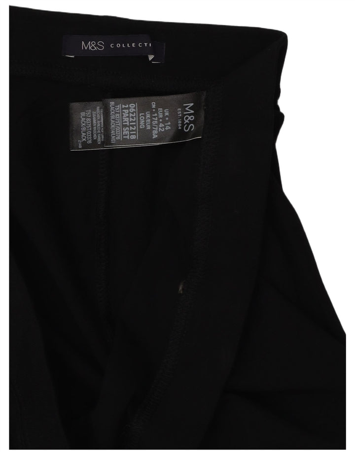 Marks & Spencer Leggings pour femmes UK 14 Large Noir Coton