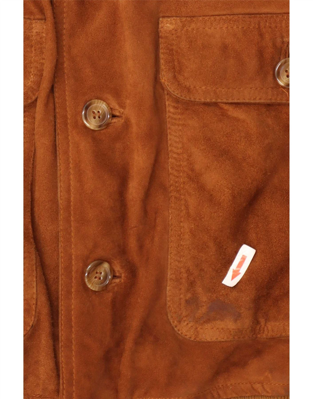 Veste Bomber En Daim Vintage Homme IT 48 Beige Moyen