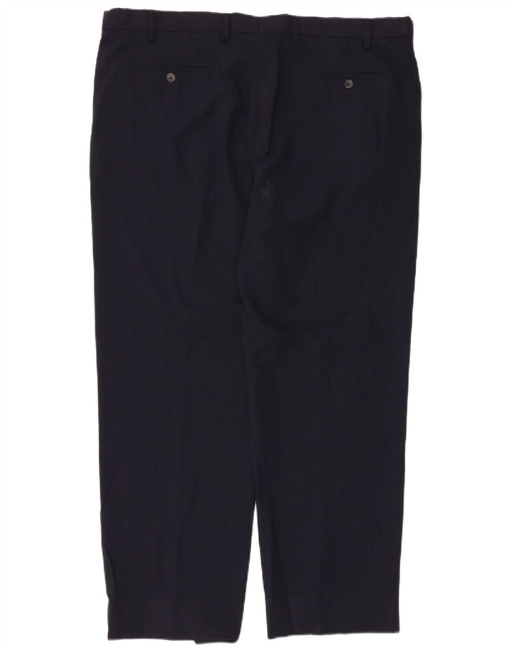 Marks & Spencer Pantalon Chino Regular Homme W42 L30 Bleu Marine Polyester