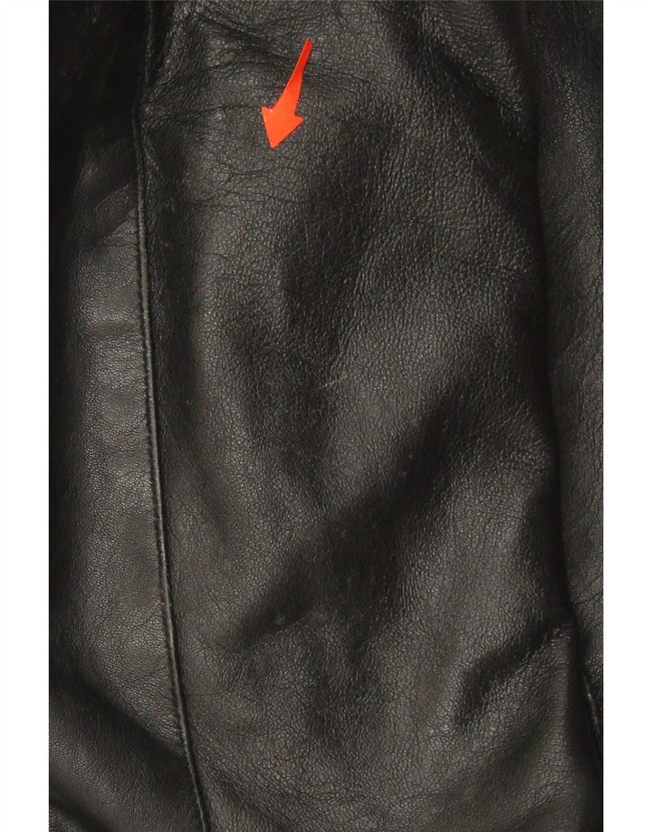 VINTAGE Mens Leather Jacket UK 42 XL Black Leather Vintage Vintage and Second-Hand Vintage from Messina Hembry 