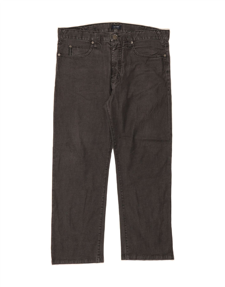 ARMANI Womens Straight Jeans W34 L27 Grey Cotton Vintage Armani and Second-Hand Armani from Messina Hembry 