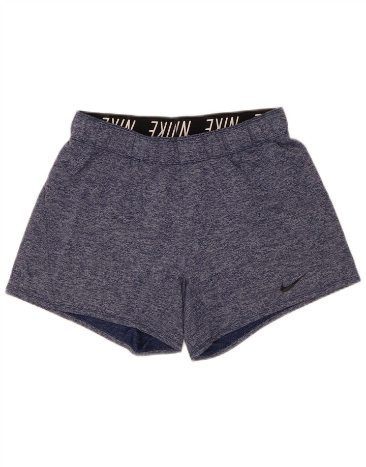 Nike Short de sport Dri Fit pour femme UK 10 Petit polyester moucheté bleu