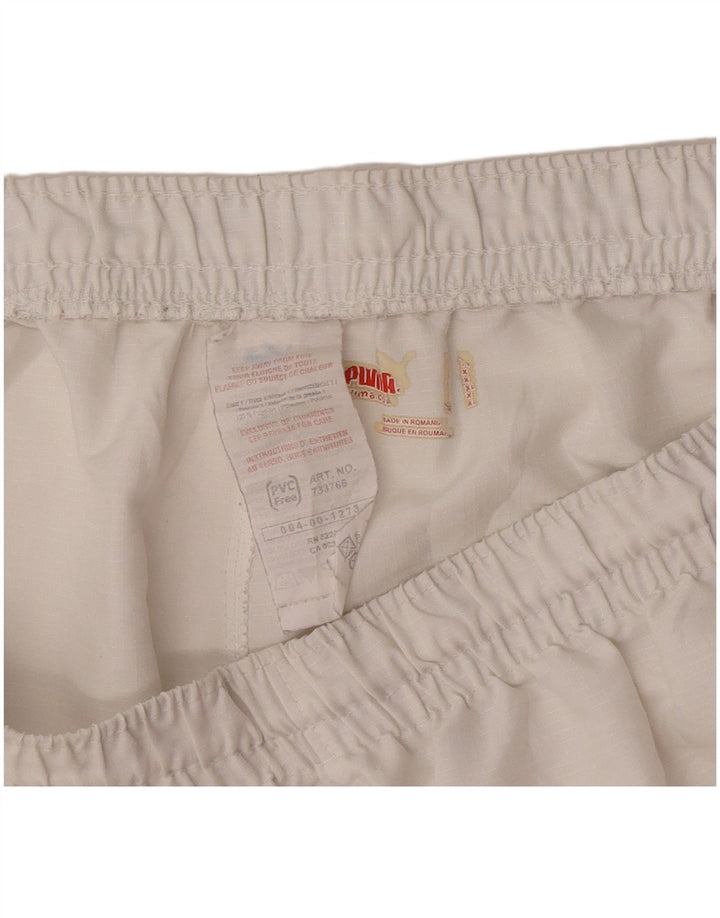 Puma Short de Sport Graphique XL Homme Blanc Colorblock Polyester