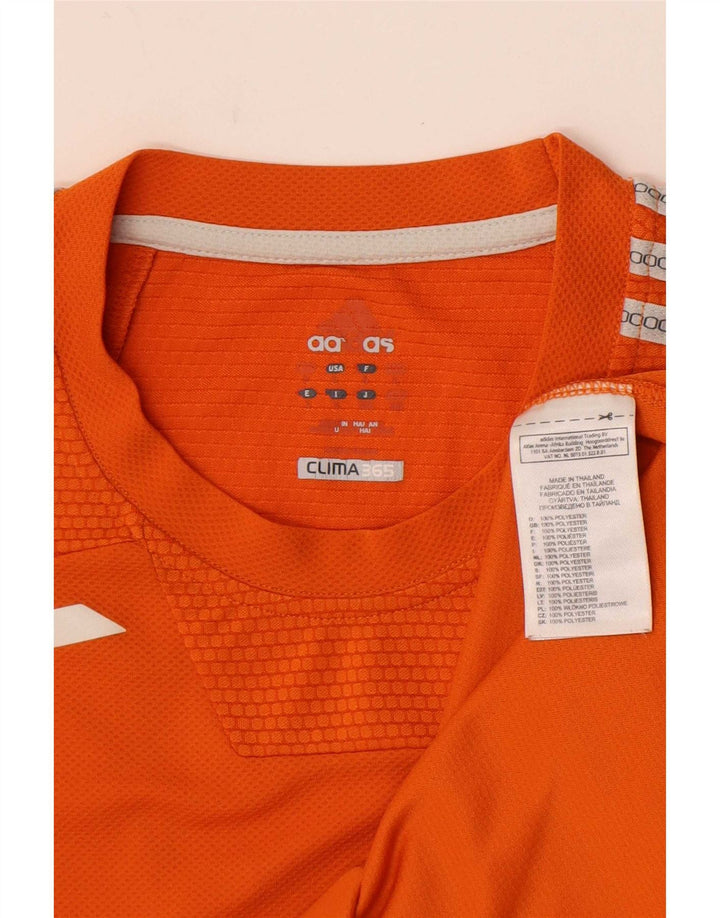 Adidas Hommes Clima 365 T-Shirt Haut Large Orange Colorblock Polyester