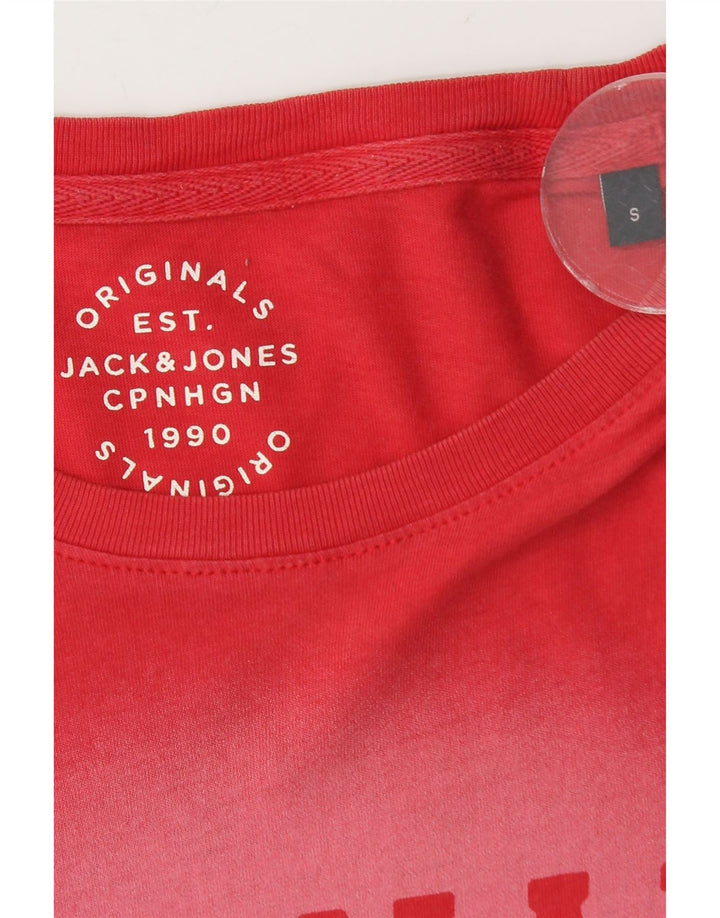 Jack & Jones T-Shirt Graphique Homme Petit Rouge Coton
