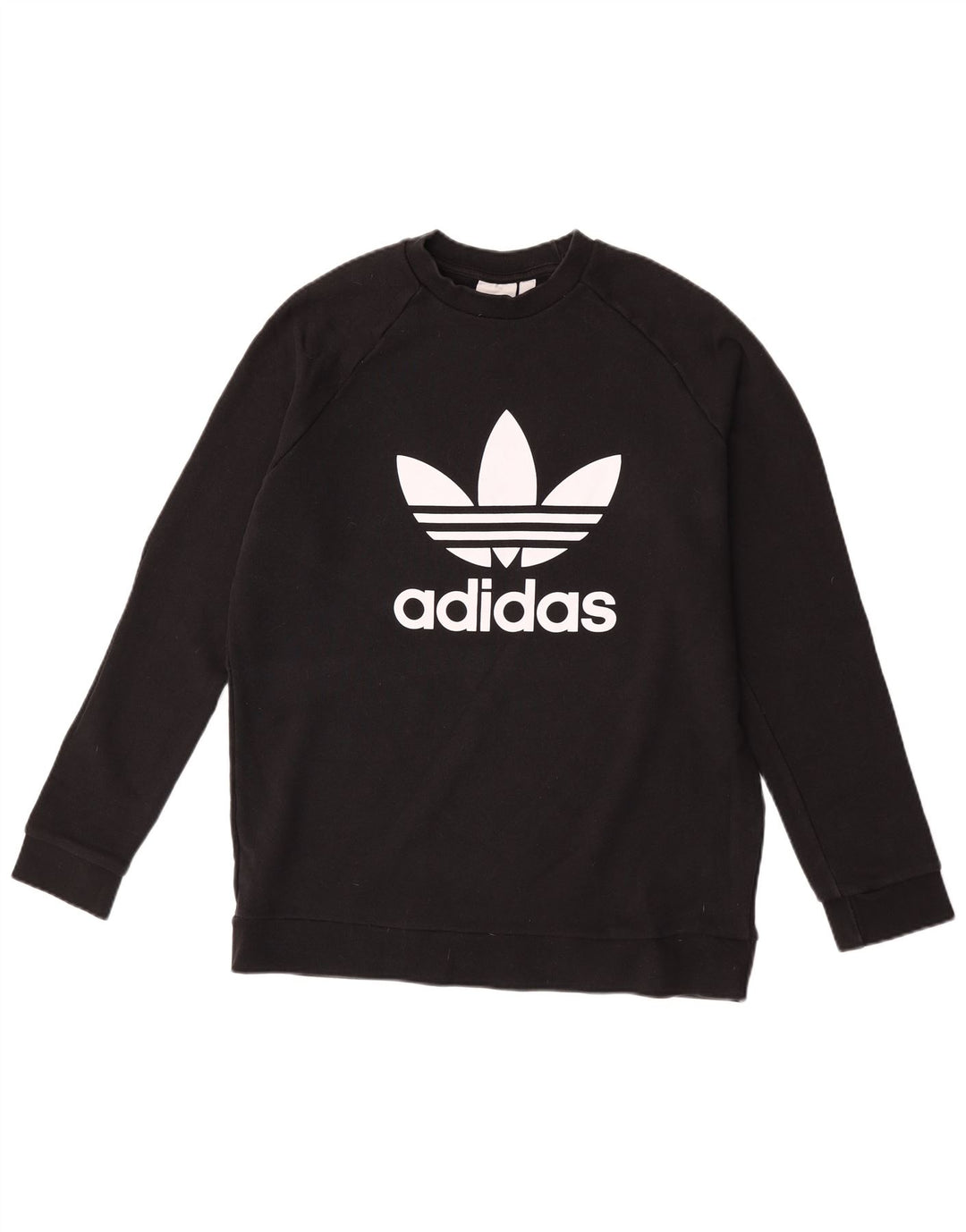 Adidas Sweat-shirt graphique pour homme en coton noir Taille L