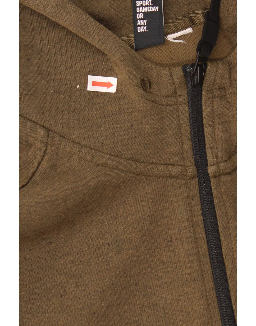 Adidas Pull à Capuche Graphique Zippé Homme Kaki Moyen