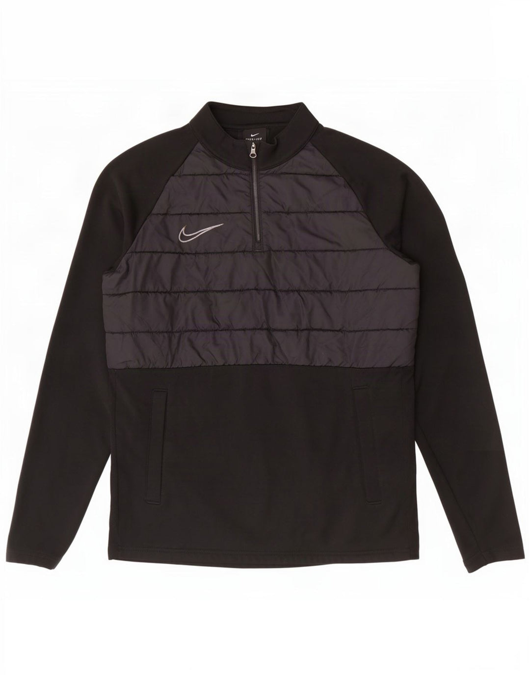 Nike Haut de survêtement Dri Fit à col zippé pour homme Taille S Noir Colorblock